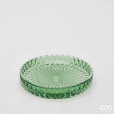 edg enzo de gasperi edg enzo de gasperi piatto decorativo micro quadretti rotondo h 25 cm d 16 cm vetro verde ean 8059824610652