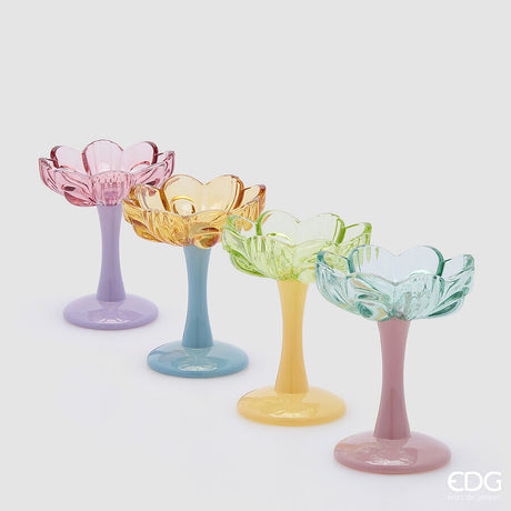 edg enzo de gasperi edg enzo de gasperi portacandela a forma di fiore ass h 135 cm d 11 cm multicolor 1 pz ean 8059824625205