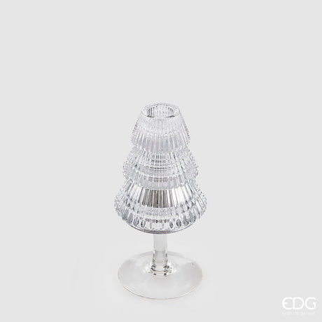edg enzo de gasperi edg enzo de gasperi portacandela pino di natale h 16 cm d 8 cm piede calice silver ean 8059824548283