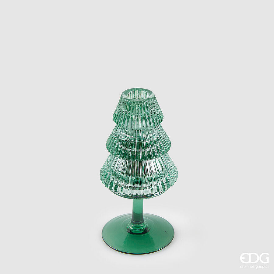 edg enzo de gasperi edg enzo de gasperi portacandela pino di natale h 16 cm d 8 cm piede calice verde ean 8059824548344