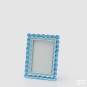 EDG Enzo De Gasperi Photo Frame Rectangular Ruffles H 20 Cm L 15 Cm Blue