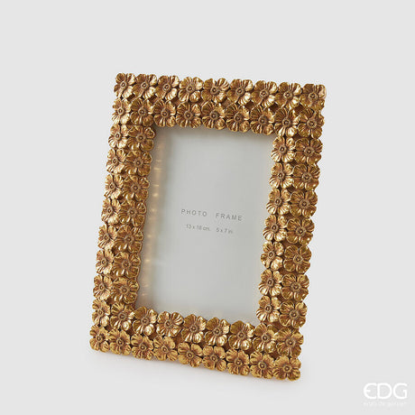 edg enzo de gasperi edg enzo de gasperi portafoto fiorimix rettangolare h 24 cm l 19 cm gold ean 8059824526335