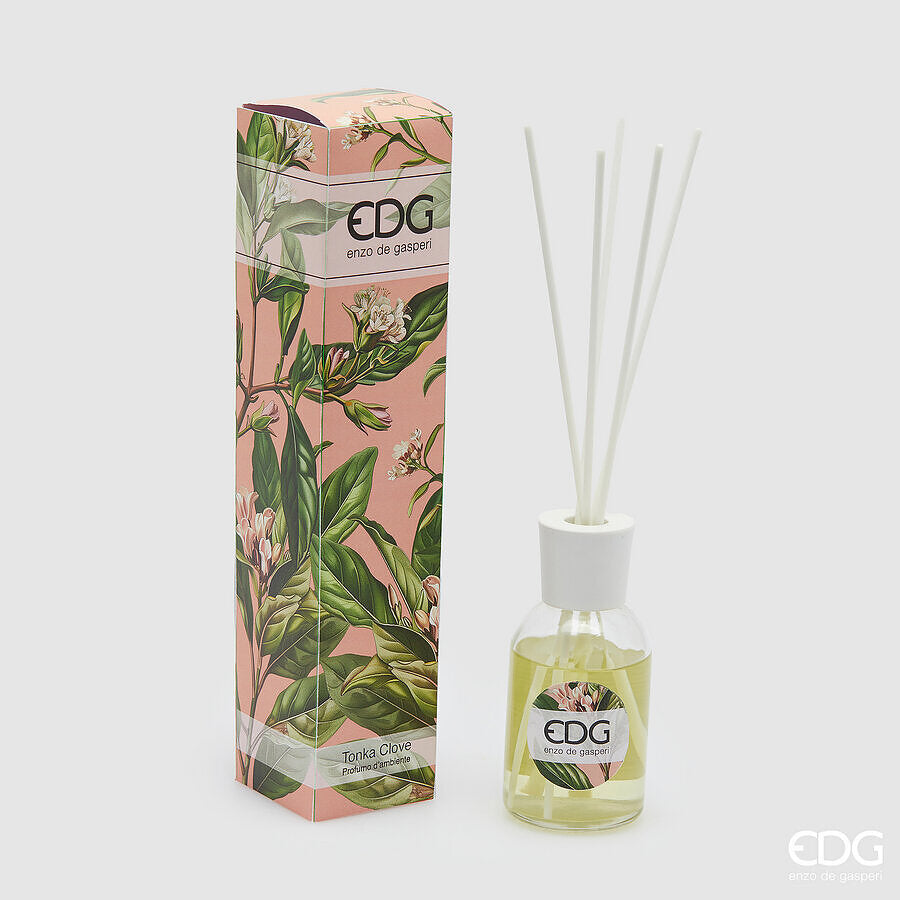 edg enzo de gasperi edg enzo de gasperi profumatore bottiglia 100 ml con bastoncini tonka clove ean 8059824454683