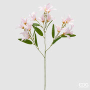 EDG Enzo De Gasperi Artificial Lily Branch H 67 Cm White Pink