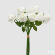 edg enzo de gasperi edg enzo de gasperi rosa bouquet x9 con foglie h 46 cm pianta artificiale colore bianco ean 8059824634023