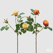 EDG Enzo De Gasperi Rosa Olga Olis Branch H 62 Cm Artificial Plant Yellow Orange 1 Pc