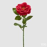 edg enzo de gasperi edg enzo de gasperi rosa ramo con foglie h 58 cm pianta artificiale rosso ean 8059824647429