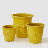 edg enzo de gasperi edg enzo de gasperi set 3 pz vaso atlas limoni svasato h 47 cm h 36 cm h 29 cm waterproof giallo ean 8059824506931