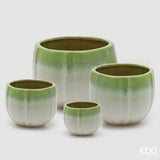 edg enzo de gasperi edg enzo de gasperi set 4 pz vaso glaze atlas spicchi ciotola h 41 cm h 32 cm h 26 cm h 18 cm waterproof mix verde ean 8059824608772