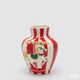 edg enzo de gasperi edg enzo de gasperi vaso anfora cavallo giostra h26 21 cm bianco rosso decorazione natalizia ean 8059824663535