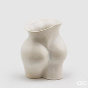 EDG Enzo De Gasperi Vase Chakra Booty H 26 Cm 22 x 16 Cm Ceramic White