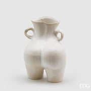EDG Enzo De Gasperi Chakra Booty Vase H 27 Cm 20 x 16.5 Cm Ceramic White