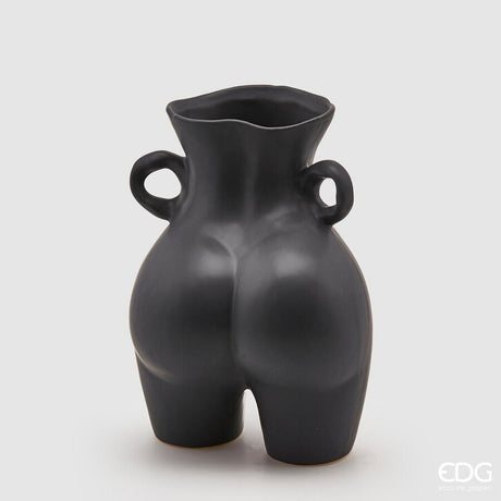 edg enzo de gasperi edg enzo de gasperi vaso chakra booty h 27 cm 20 x 165 cm ceramica nero ean 8059824018816