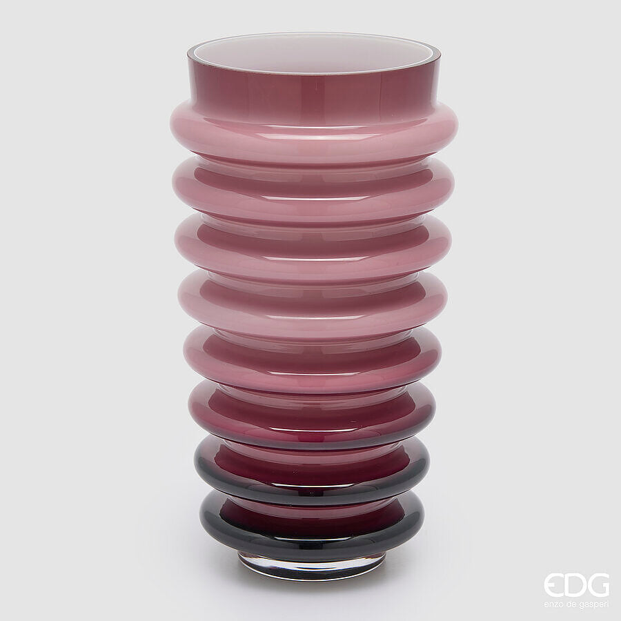 edg enzo de gasperi edg enzo de gasperi vaso dischi svasato vetro h 30 cm d 175 cm rosa antico ean 8059824609410