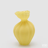 edg enzo de gasperi edg enzo de gasperi vaso flow sinuoso h 305 cm d 195 cm waterproof vetro satinato giallo ean 8059824630599