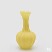 EDG Enzo De Gasperi Flow Sinuous Vase H 31 Cm D 17 Cm Waterproof Frosted Yellow Glass