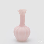 EDG Enzo De Gasperi Flow Sinuous Vase H 31 Cm D 17 Cm Waterproof Frosted Pink Glass