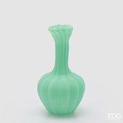 EDG Enzo De Gasperi Sinuous Flow Vase H 31 Cm D 17 Cm Waterproof Frosted Green Glass