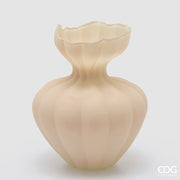 EDG Enzo De Gasperi Flow Wavy Vase H 32 Cm D 26 Cm Waterproof Ivory Glass