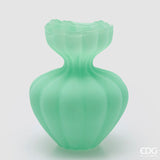 edg enzo de gasperi edg enzo de gasperi vaso flow sinuoso h 32 cm d 26 cm waterproof vetro satinato verde ean 8059824630711