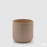 EDG Enzo De Gasperi Gen Sand Embossed Ceramic Vase 15 cm