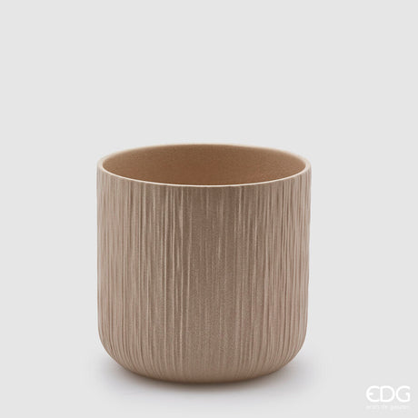 edg enzo de gasperi edg enzo de gasperi vaso gen h 18 cm d 18 cm ceramica waterproof colore sabbia ean 8059824284501