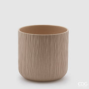 EDG Enzo De Gasperi Sand Ceramic Embossed Vase 20 cm