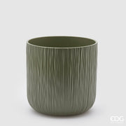 EDG Enzo De Gasperi Gen Salvia Ceramic Embossed Vase 20 cm