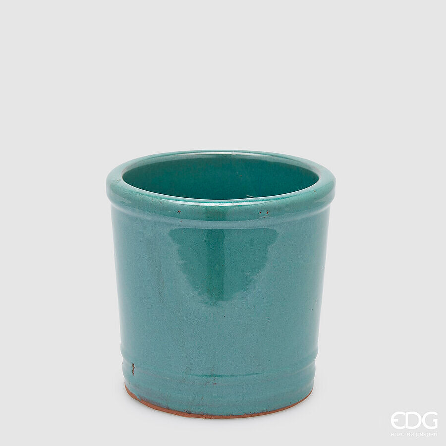 edg enzo de gasperi edg enzo de gasperi vaso glaze cilindro h 18 cm d 18 cm ceramica waterproof colore salvia ean 8059824374851