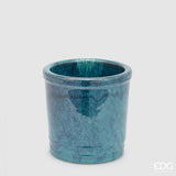 edg enzo de gasperi edg enzo de gasperi vaso glaze cilindro h 18 cm d 18 cm ceramica waterproof colore turquoise ean 8059824374912