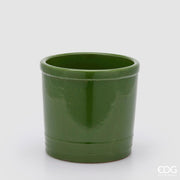 EDG Enzo De Gasperi Glaze Cylinder Green Ceramic Vase 23 cm