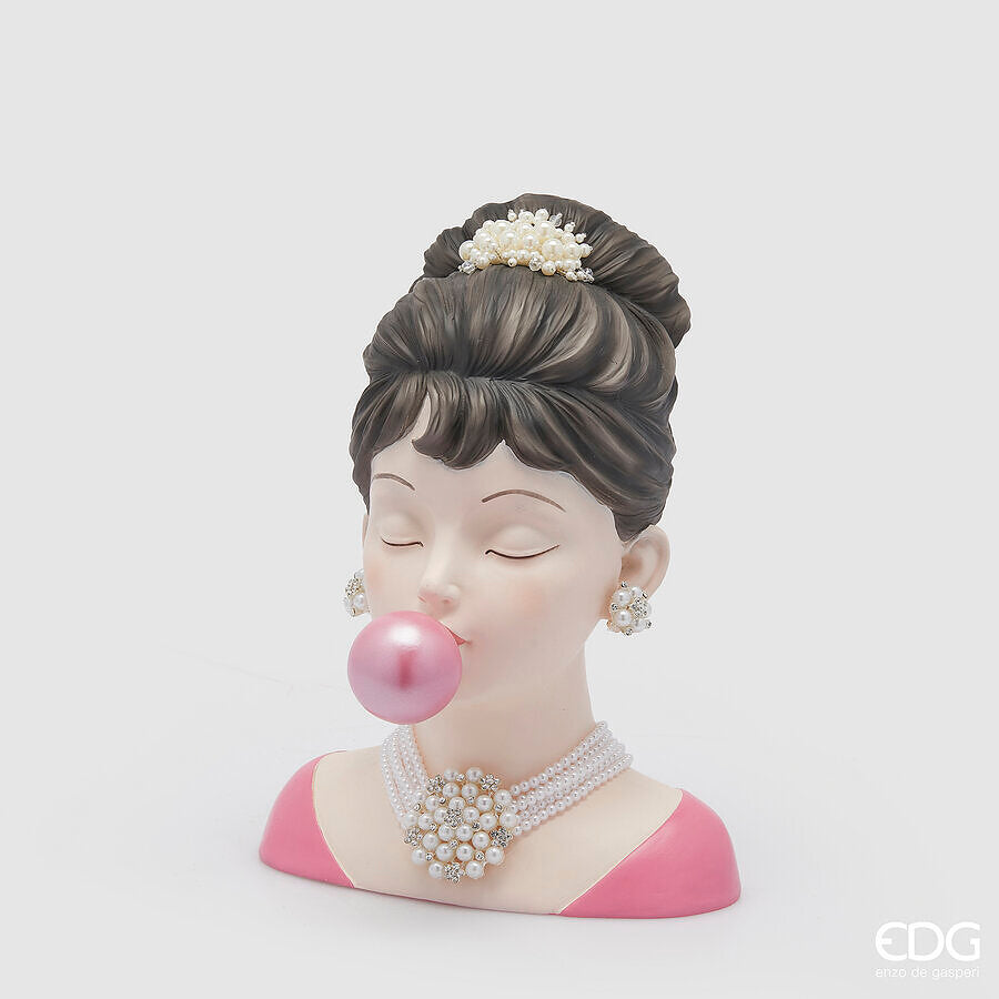 edg enzo de gasperi edg enzo de gasperi vaso lady h 30 cm l 22 cm l 24 cm poliresina rosa ean 8059824402967