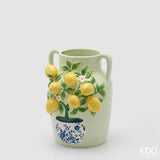 edg enzo de gasperi edg enzo de gasperi vaso limoni anfora h 26 cm d 20 cm mix giallo ean 8059824624864