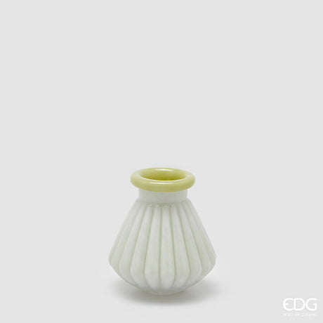 edg enzo de gasperi edg enzo de gasperi vaso righe con bordo h 13 cm d 12 cm waterproof vetro verde chiaro ean 8059824619334