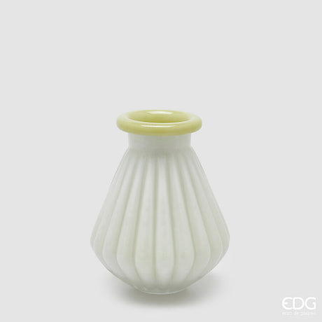 edg enzo de gasperi edg enzo de gasperi vaso righe con bordo h 20 cm d 16 cm waterproof vetro verde chiaro ean 8059824619136