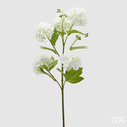 EDG Enzo De Gasperi Viburnum Branch x5 with Leaves Artificial Plant H 80 cm D 10 cm White