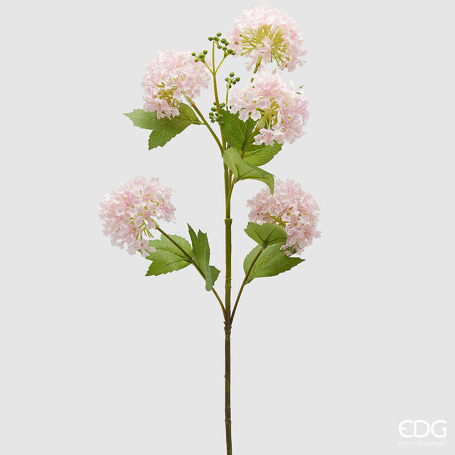 edg enzo de gasperi edg enzo de gasperi viburno ramo x5 con foglie pianta artificiale h 80 cm d 10 cm rosa ean 8059824474551