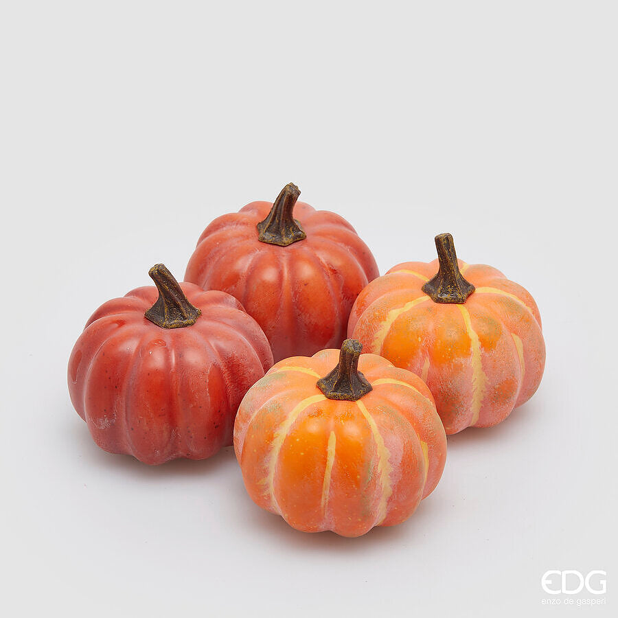 edg enzo de gasperi edg enzo de gasperi zucca rotonda cf 4 pz ass h 8 cm d 9 cm arancione rosso ean 8059824573216