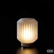 EDG Enzo De Gasperi Bright Lamp with Base H 17 Cm D 13 Cm Light Grey