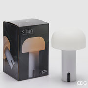 EDG Enzo De Gasperi Kiran Mushroom Table Lamp USB H 22 Cm D 15 Cm White