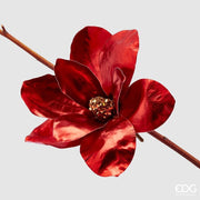 EDG Enzo De Gasperi Magnolia Christmas Metallic with Clip D 20 Cm Red