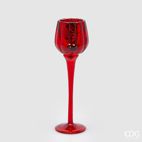 edg enzo de gasperi portacandela calice natale h 27 5 cm d 8 cm rosso ean 8059824408570
