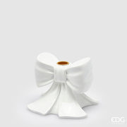 EDG Enzo De Gasperi Bow Candle Holder H 11 Cm L 13 Cm L 13 Cm White