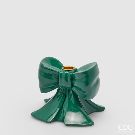 edg enzo de gasperi portacandela fiocco h 11 cm l 13 cm l 13 cm verde ean 8059824423719