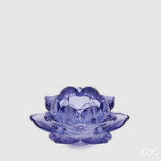 EDG Enzo De Gasperi Lotus H4 D10 Blue Candle Holder