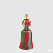 EDG Enzo De Gasperi Christmas Tassel Candle Holder H 35 Cm Green Red