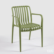 EDG Enzo De Gasperi Sage Striped Polypropylene Chair