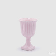 EDG Enzo De Gasperi Tulip Vase Cup with Foot H 30 Cm D 19 Cm Light Pink