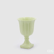 EDG Enzo De Gasperi Tulip Vase Cup with Foot H 30 Cm D 19 Cm Light Green