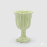 EDG Enzo De Gasperi Tulip Vase Cup with Foot H 35 Cm D 24 Cm Light Green